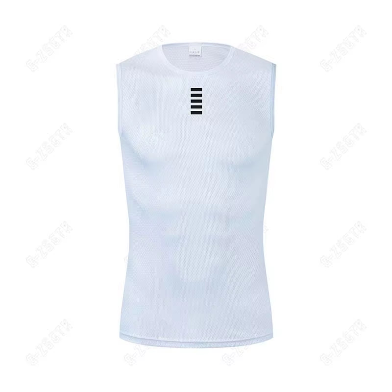 Cycling Base Layer Reflective Underwear White Cycling Jersey Sport Vest Men Undershirt Quick Dry Elastici Vest Road Bike Jersey