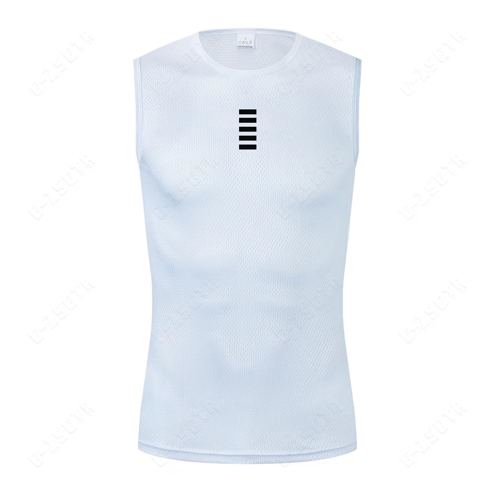 Cycling Base Layer Reflective Underwear White Cycling Jersey Sport Vest Men Undershirt Quick Dry Elastici Vest Road Bike Jersey